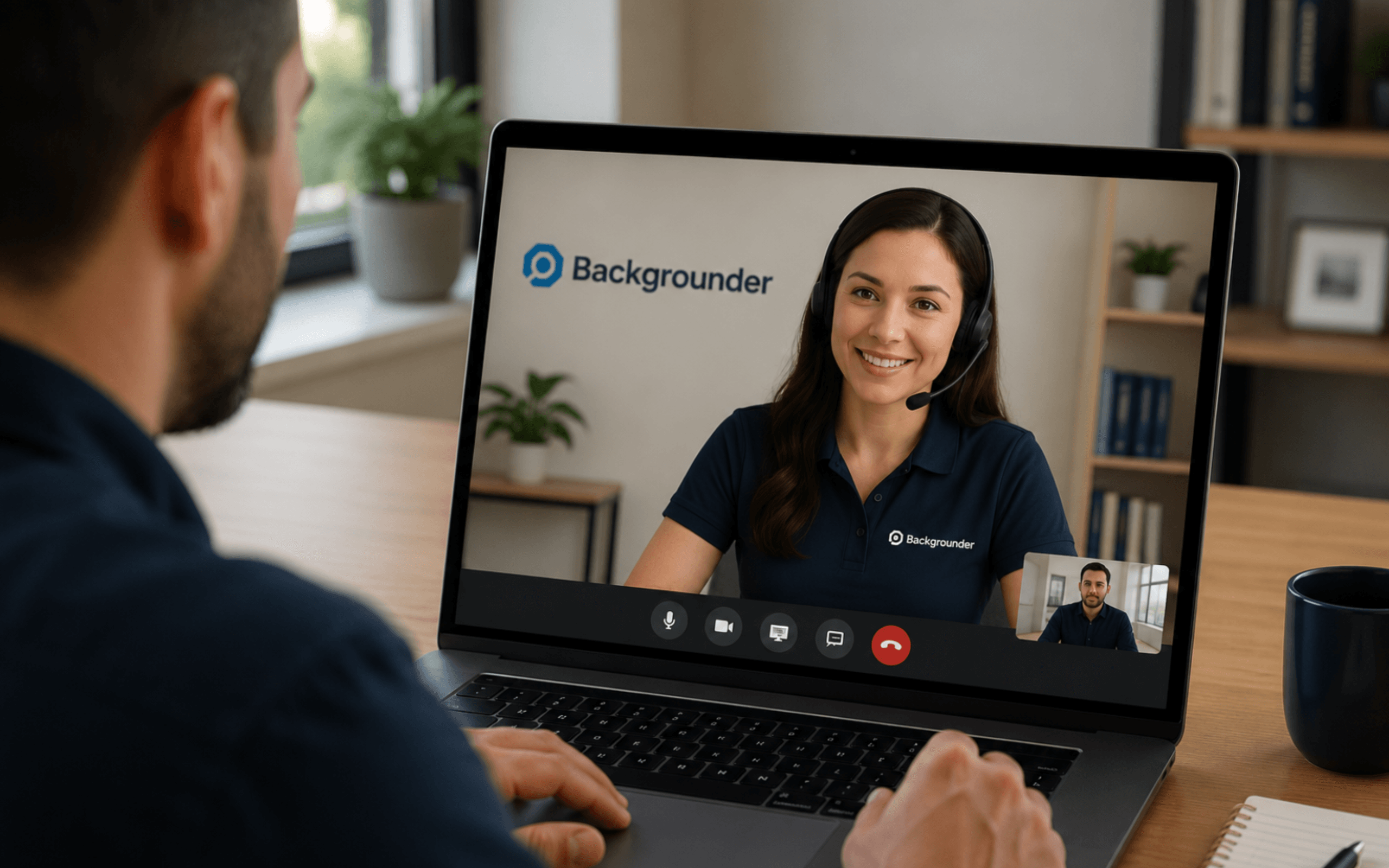 Business owner on a video call with a security researcher